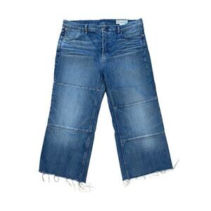 Gap 1969 Women’s High Rise Flare Jeans With Raw Hem Size (Tag 18/34) Waist 36”